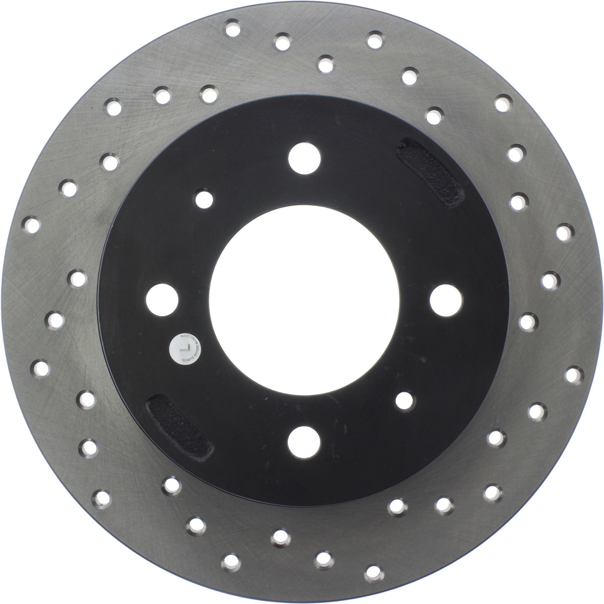 StopTech Sport Cross Drilled Brake Rotor; Rear Left