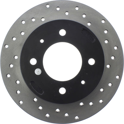 StopTech Sport Cross Drilled Brake Rotor; Rear Left