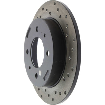 StopTech Sport Cross Drilled Brake Rotor; Rear Left