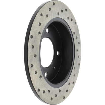 StopTech Sport Cross Drilled Brake Rotor; Rear Left