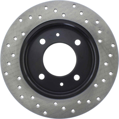 StopTech Sport Cross Drilled Brake Rotor; Rear Right
