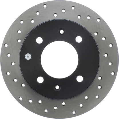 StopTech Sport Cross Drilled Brake Rotor; Rear Right