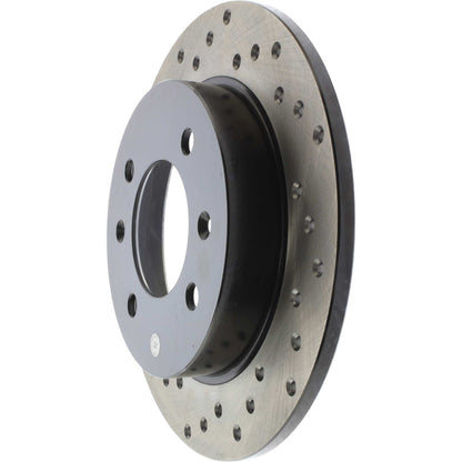 StopTech Sport Cross Drilled Brake Rotor; Rear Right
