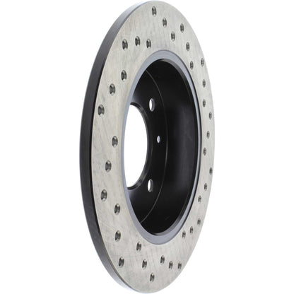 StopTech Sport Cross Drilled Brake Rotor; Rear Right