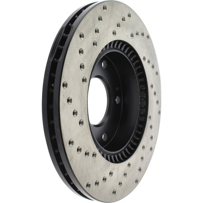 StopTech Sport Cryo Cross Drilled Brake Rotor; Front Left