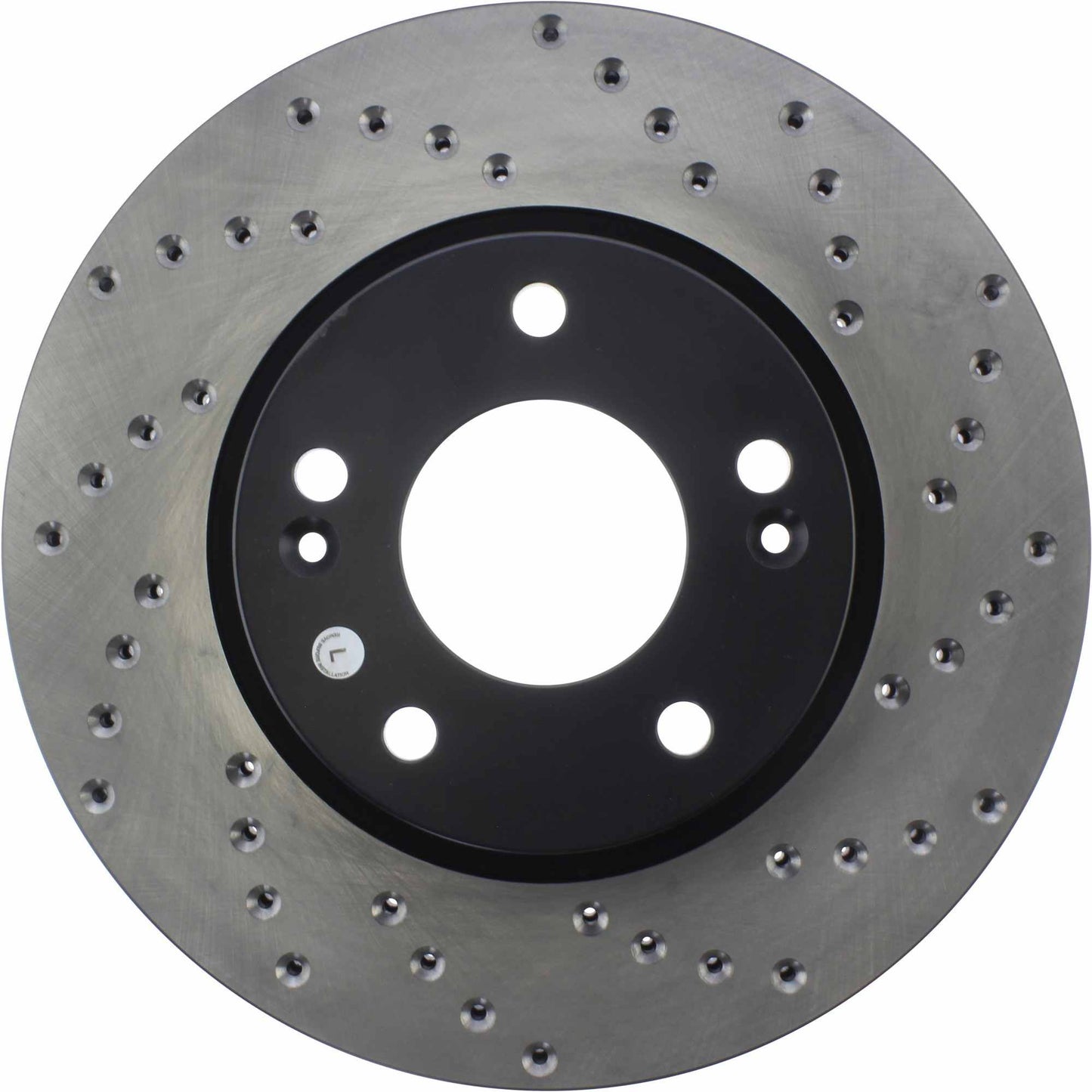 StopTech Sport Cross Drilled Brake Rotor; Front Left