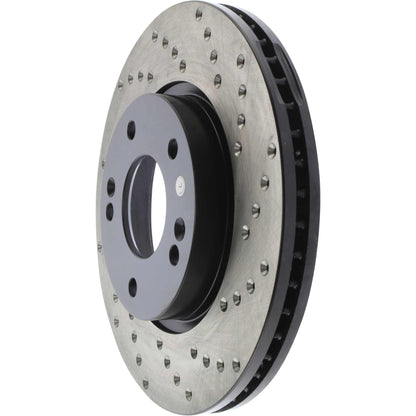StopTech Sport Cross Drilled Brake Rotor; Front Left