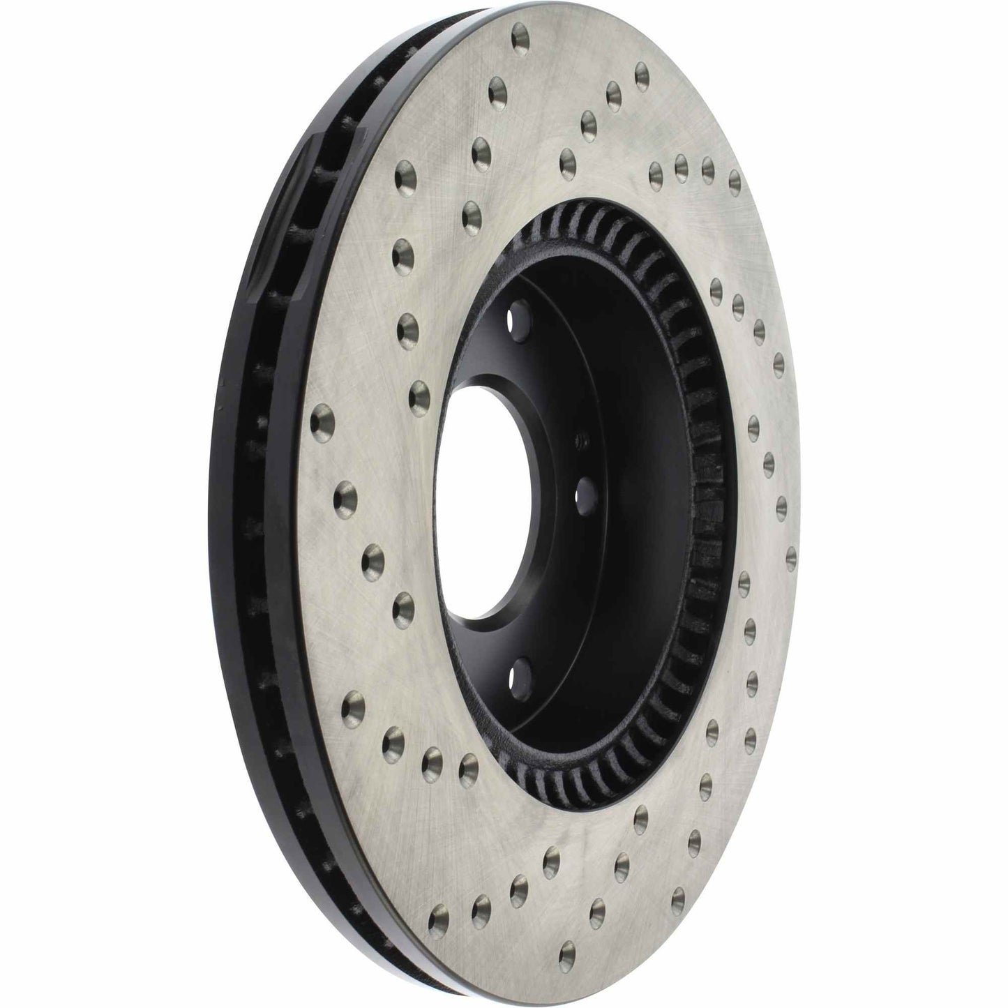 StopTech Sport Cross Drilled Brake Rotor; Front Left