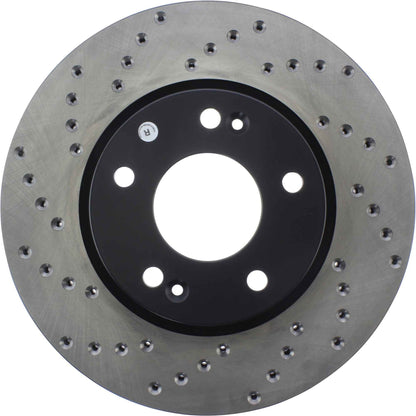 StopTech Sport Cross Drilled Brake Rotor; Front Right