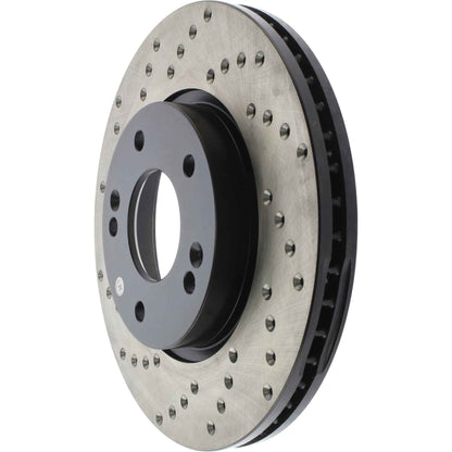 StopTech Sport Cross Drilled Brake Rotor; Front Right