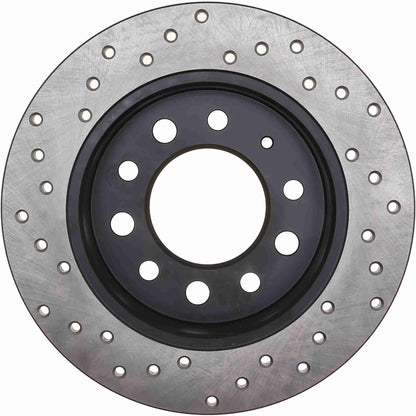 StopTech Sport Cross Drilled Brake Rotor; Rear Left