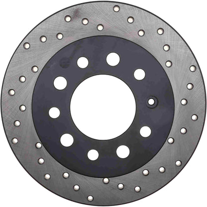 StopTech Sport Cross Drilled Brake Rotor; Rear Left