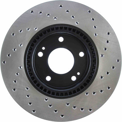 StopTech 11-13 Kia Optima / 13-14 Hyundai Veloster Turbo Front Right Drilled Sport Brake Rotor 128.51020R