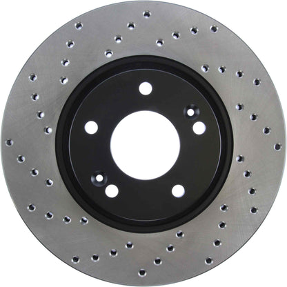 StopTech 11-13 Kia Optima / 13-14 Hyundai Veloster Turbo Front Right Drilled Sport Brake Rotor 128.51020R