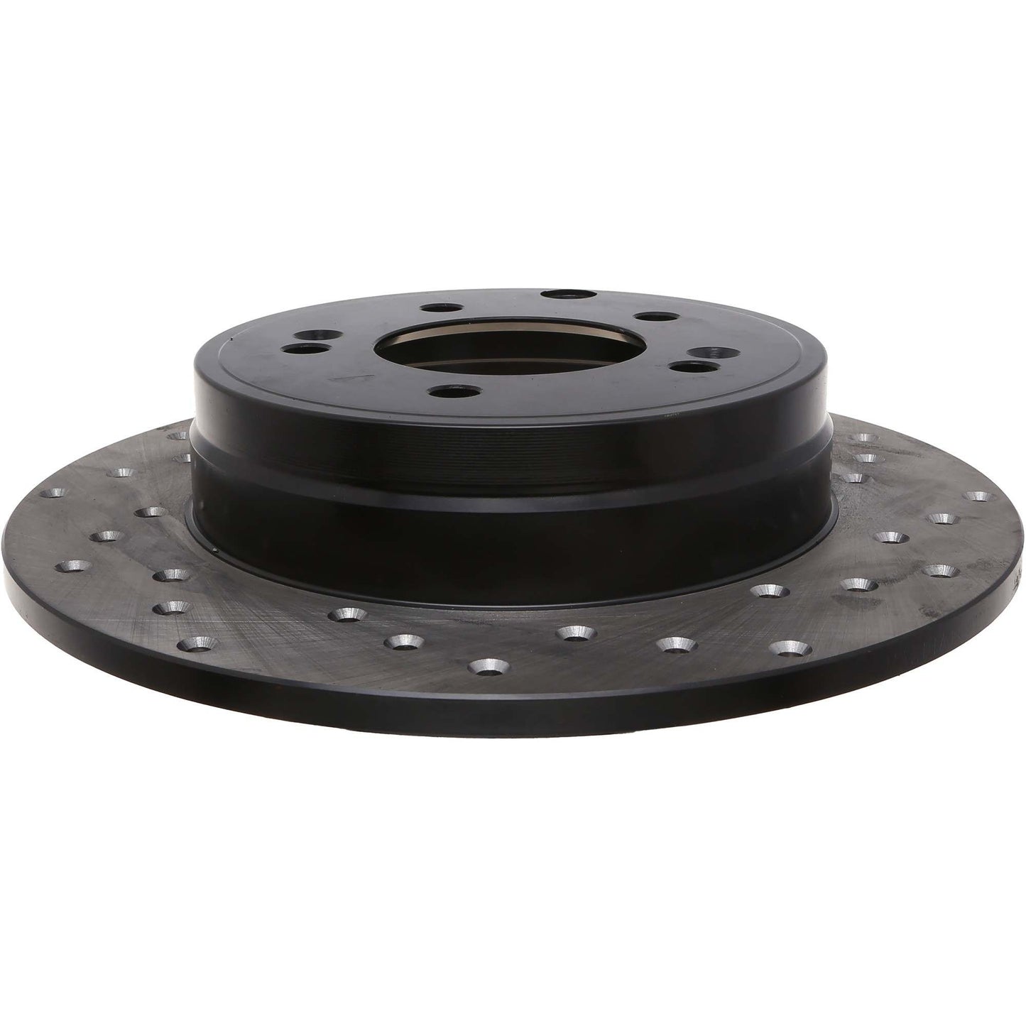 StopTech Sport Cross Drilled Brake Rotor; Rear Left