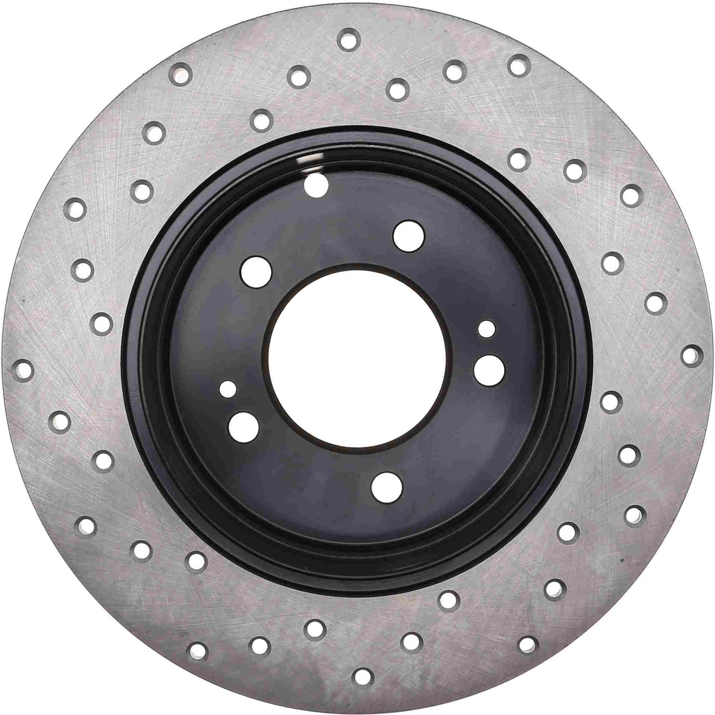 StopTech Sport Cross Drilled Brake Rotor; Rear Left