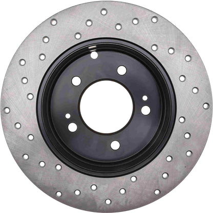 StopTech Sport Cross Drilled Brake Rotor; Rear Left