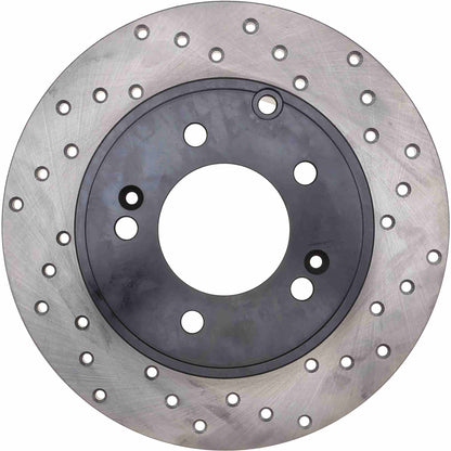 StopTech Sport Cross Drilled Brake Rotor; Rear Left