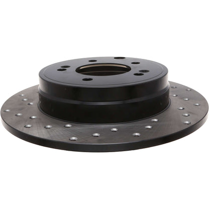 StopTech Sport Cross Drilled Brake Rotor; Rear Right