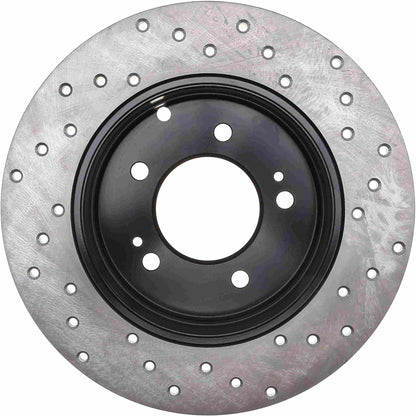 StopTech Sport Cross Drilled Brake Rotor; Rear Right