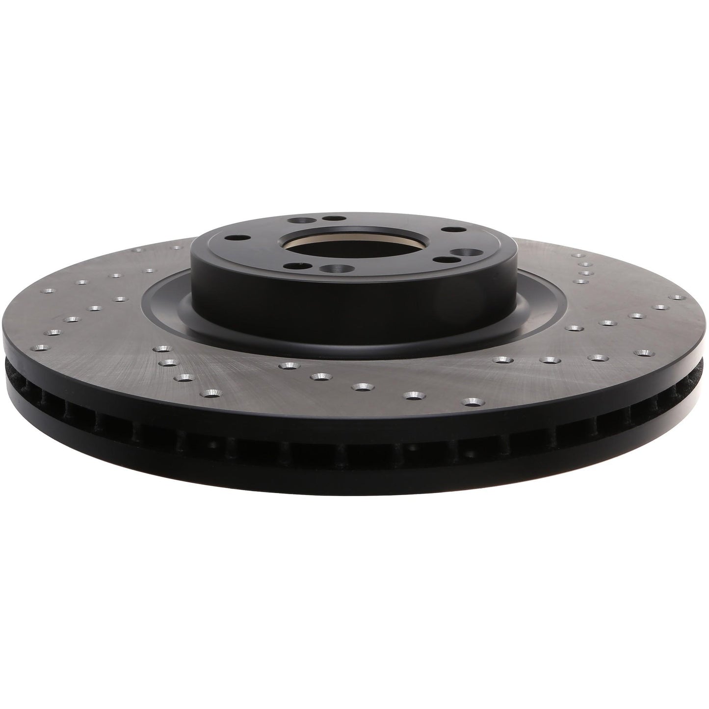 StopTech Sport Cross Drilled Brake Rotor; Front Left