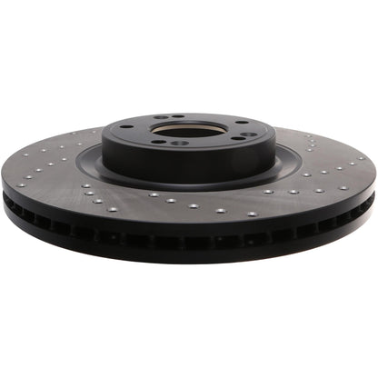 StopTech Sport Cross Drilled Brake Rotor; Front Left