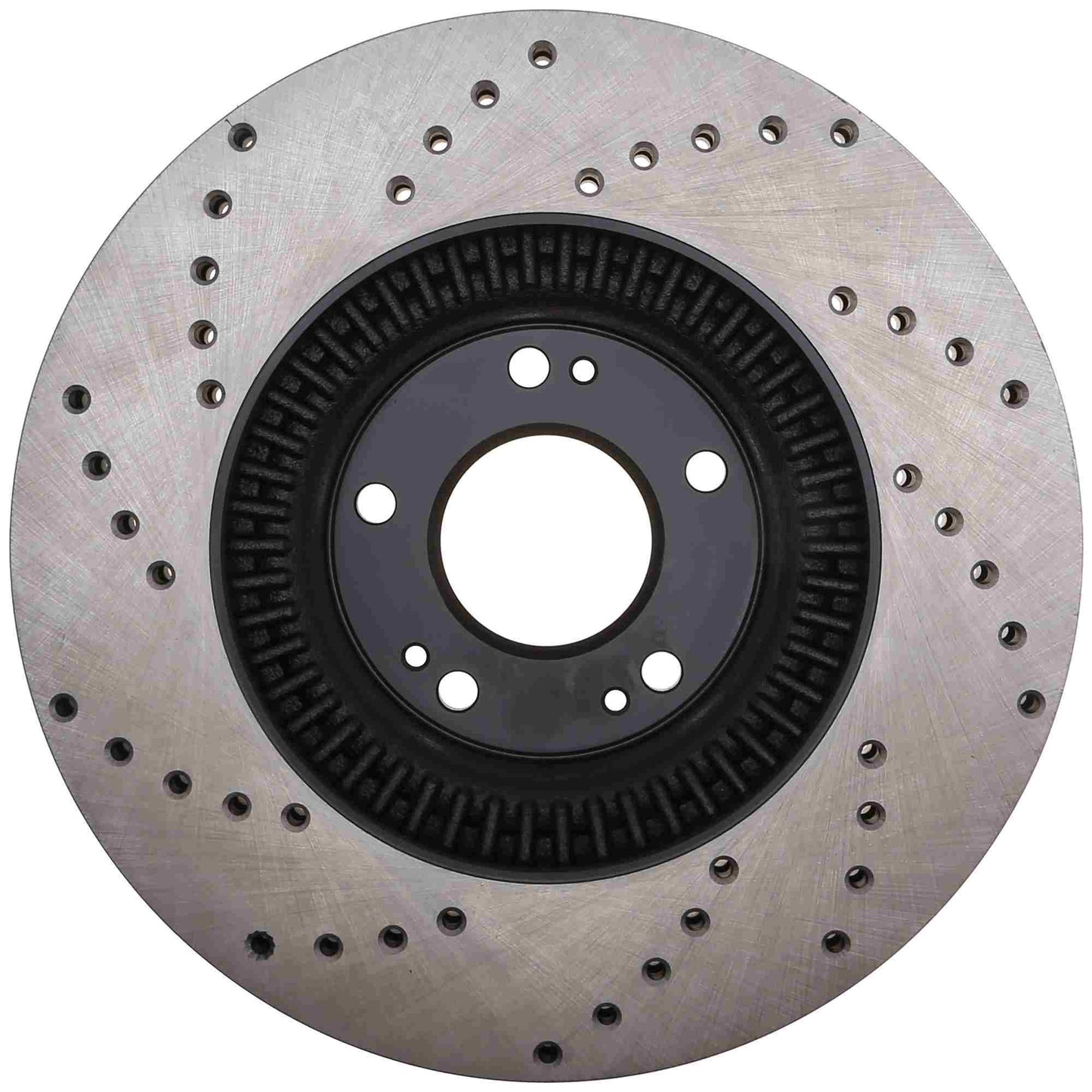 StopTech Sport Cross Drilled Brake Rotor; Front Left