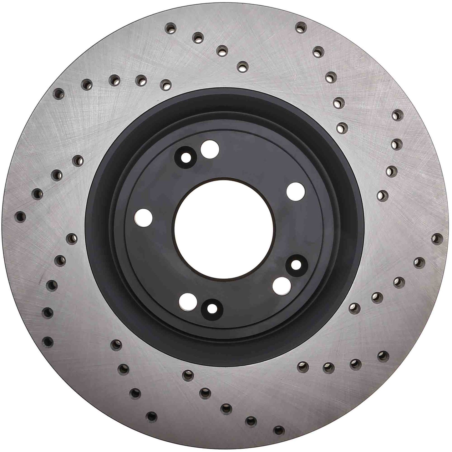 StopTech Sport Cross Drilled Brake Rotor; Front Left
