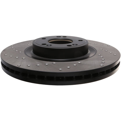 StopTech Sport Cross Drilled Brake Rotor; Front Right