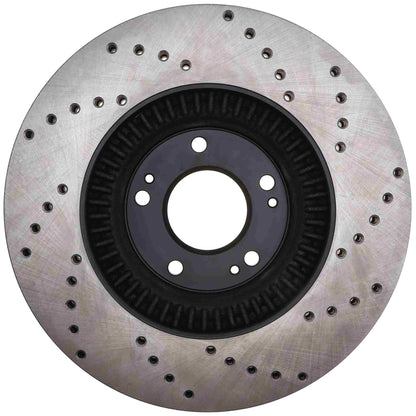StopTech Sport Cross Drilled Brake Rotor; Front Right