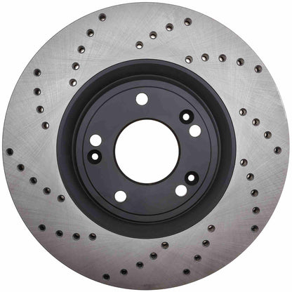 StopTech Sport Cross Drilled Brake Rotor; Front Right