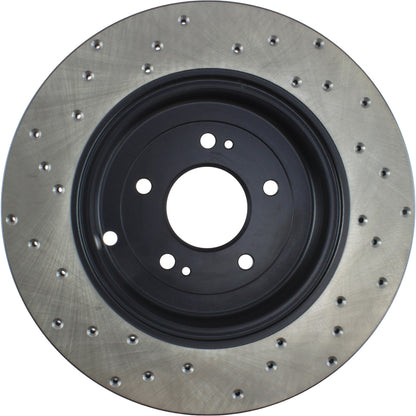 StopTech Sport Cryo Cross Drilled Brake Rotor; Rear Left