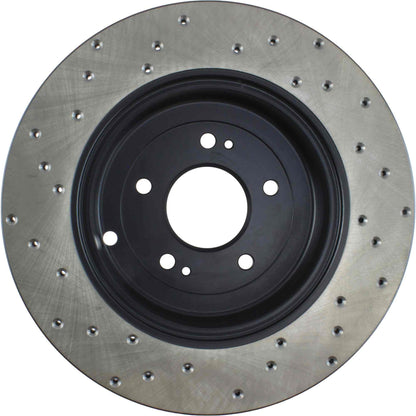 StopTech Sport Cross Drilled Brake Rotor; Rear Left