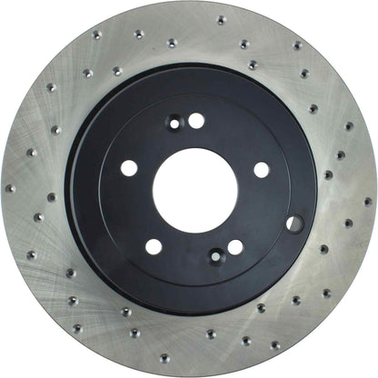 StopTech Sport Cross Drilled Brake Rotor; Rear Left