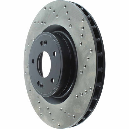 StopTech Sport Cross Drilled Brake Rotor; Front Left