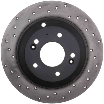 StopTech Sport Cross Drilled Brake Rotor; Rear Right