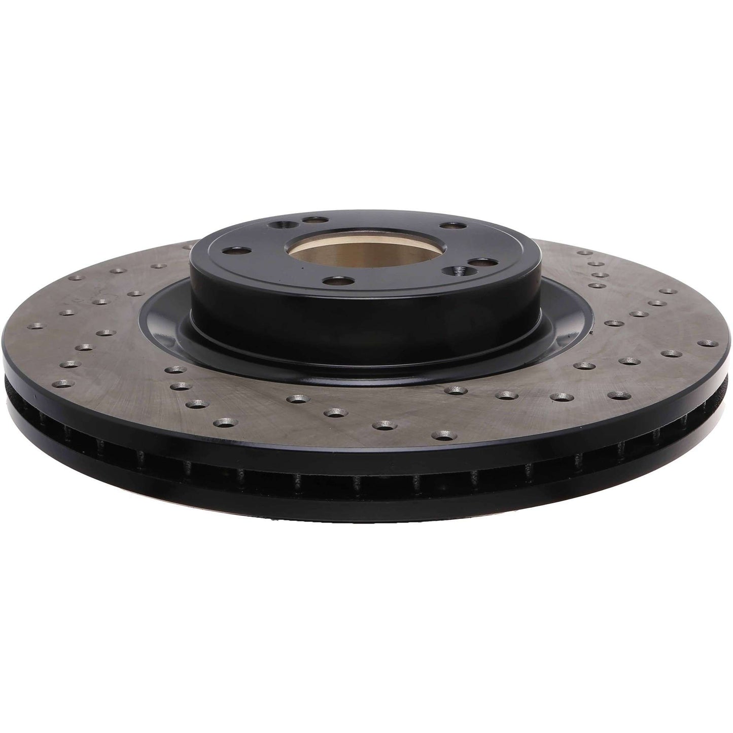 StopTech Sport Cross Drilled Brake Rotor; Front Left