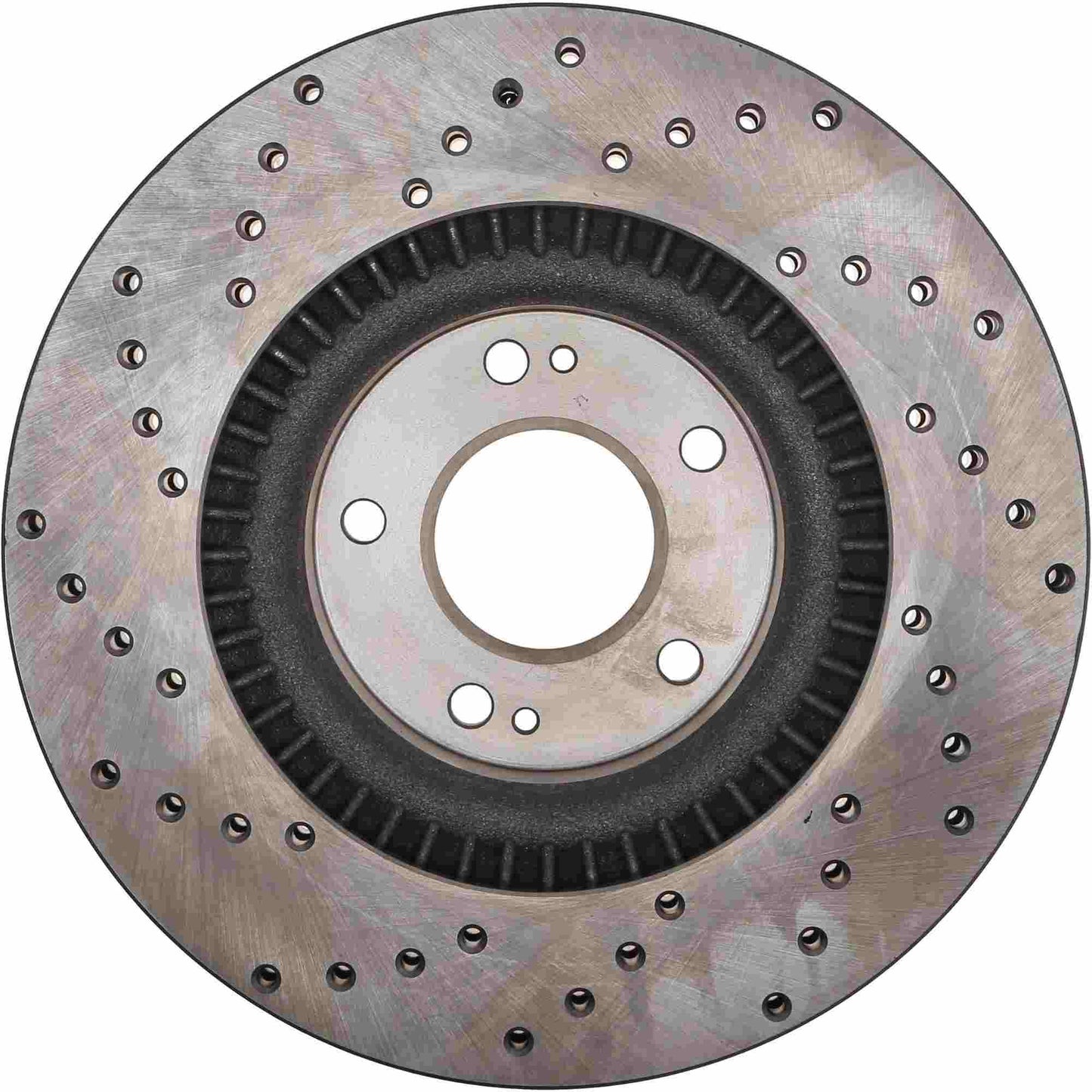 StopTech Sport Cross Drilled Brake Rotor; Front Left