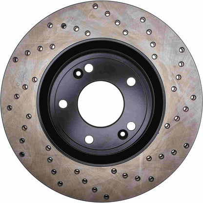 StopTech Sport Cross Drilled Brake Rotor; Front Left