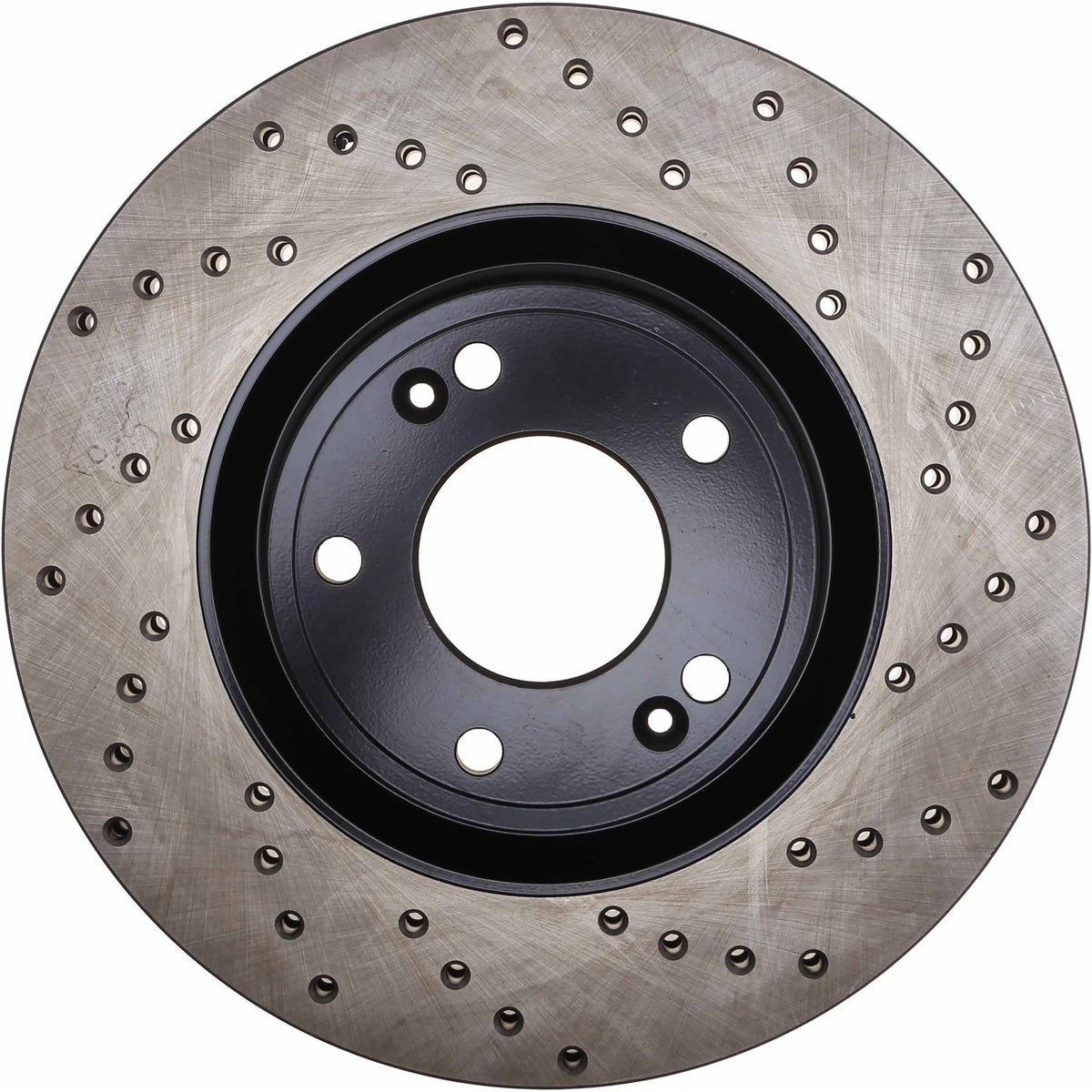 StopTech Sport Cross Drilled Brake Rotor; Front Left