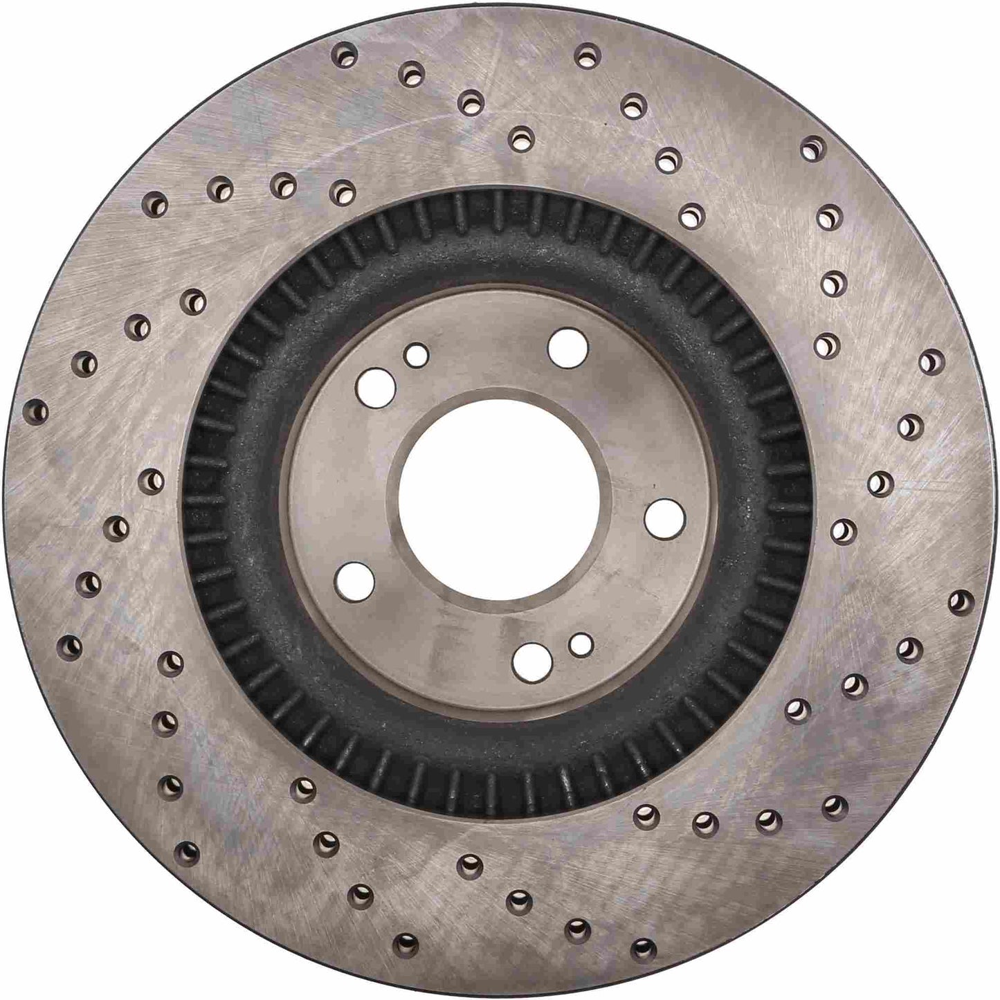 StopTech Sport Cross Drilled Brake Rotor; Front Right