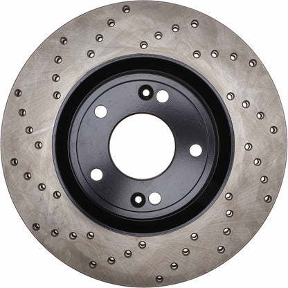 StopTech Sport Cross Drilled Brake Rotor; Front Right