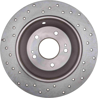 StopTech Sport Cross Drilled Brake Rotor; Rear Left