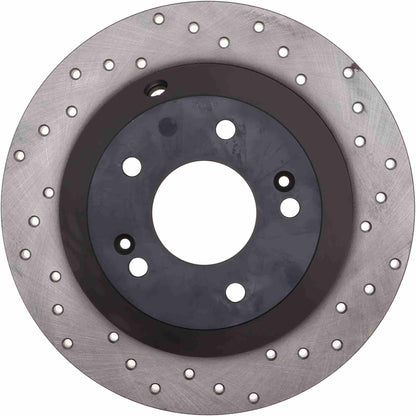 StopTech Sport Cross Drilled Brake Rotor; Rear Left