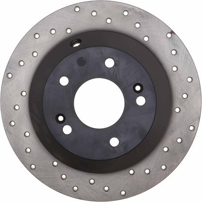 StopTech Sport Cross Drilled Brake Rotor; Rear Left