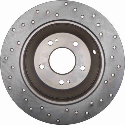 StopTech Sport Cross Drilled Brake Rotor; Rear Right
