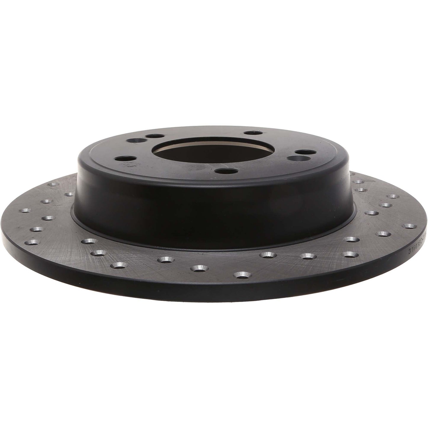 StopTech Sport Cross Drilled Brake Rotor; Rear Left