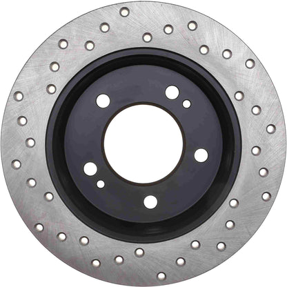 StopTech Sport Cross Drilled Brake Rotor; Rear Left