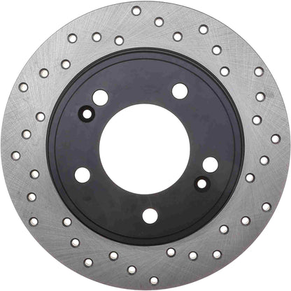 StopTech Sport Cross Drilled Brake Rotor; Rear Left