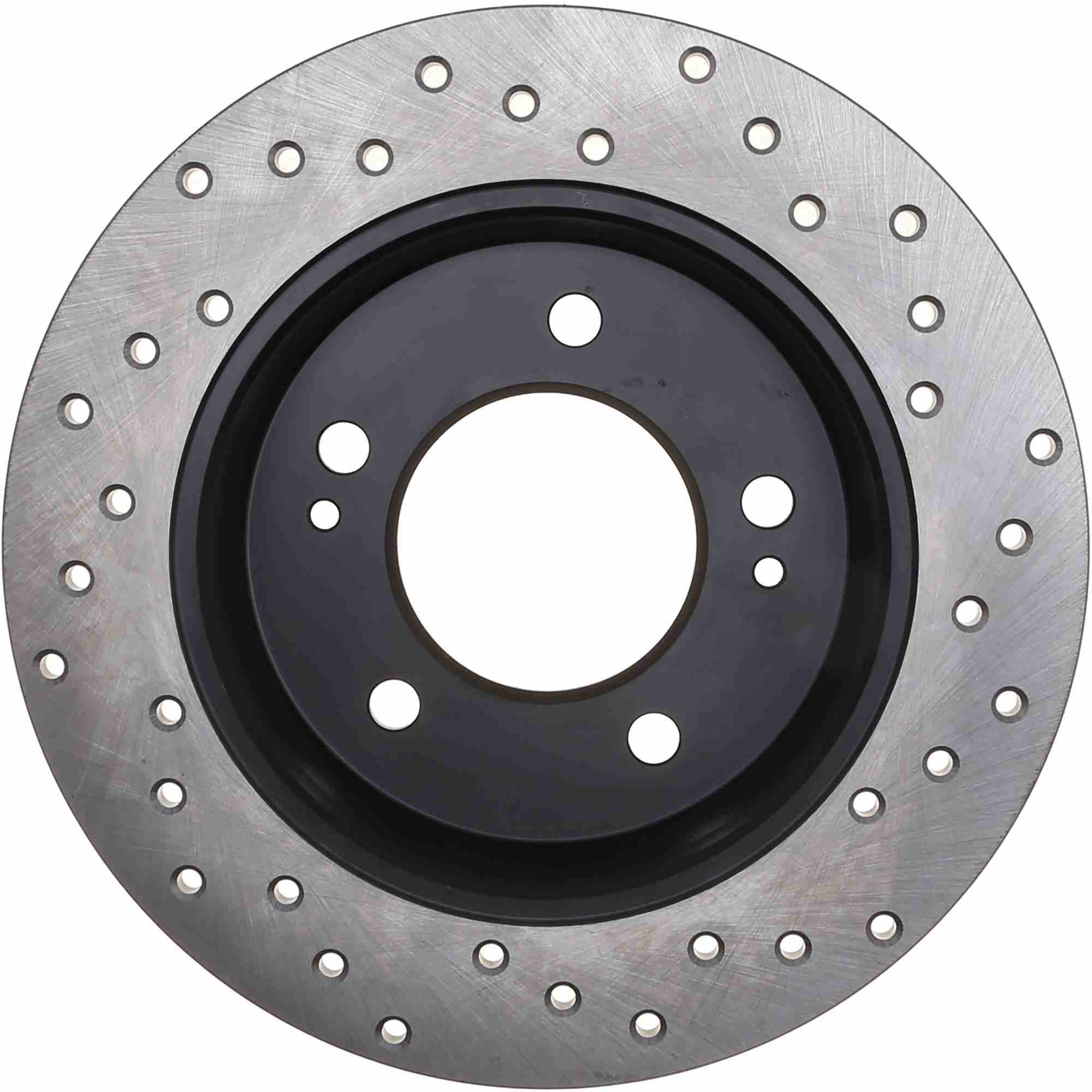 StopTech Sport Cross Drilled Brake Rotor; Rear Right